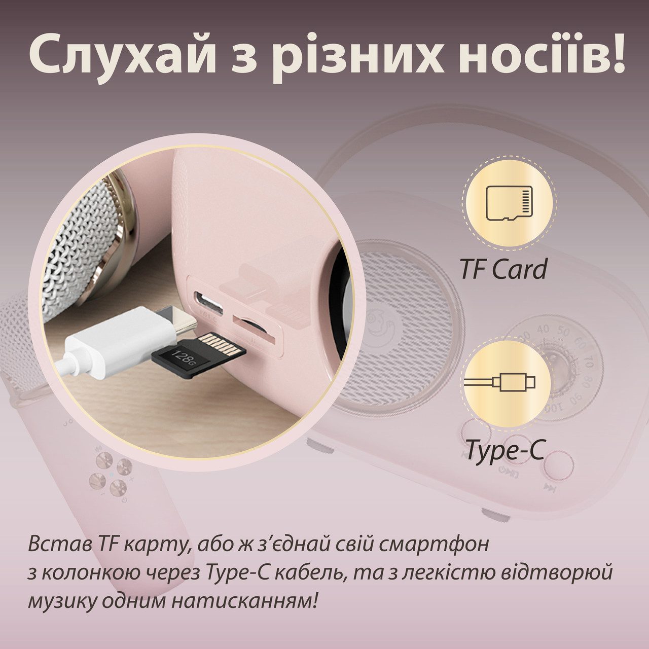 Колонка з мікрофоном блютуз акустика бездротова колонка для телефону_C20P_Milantium_5