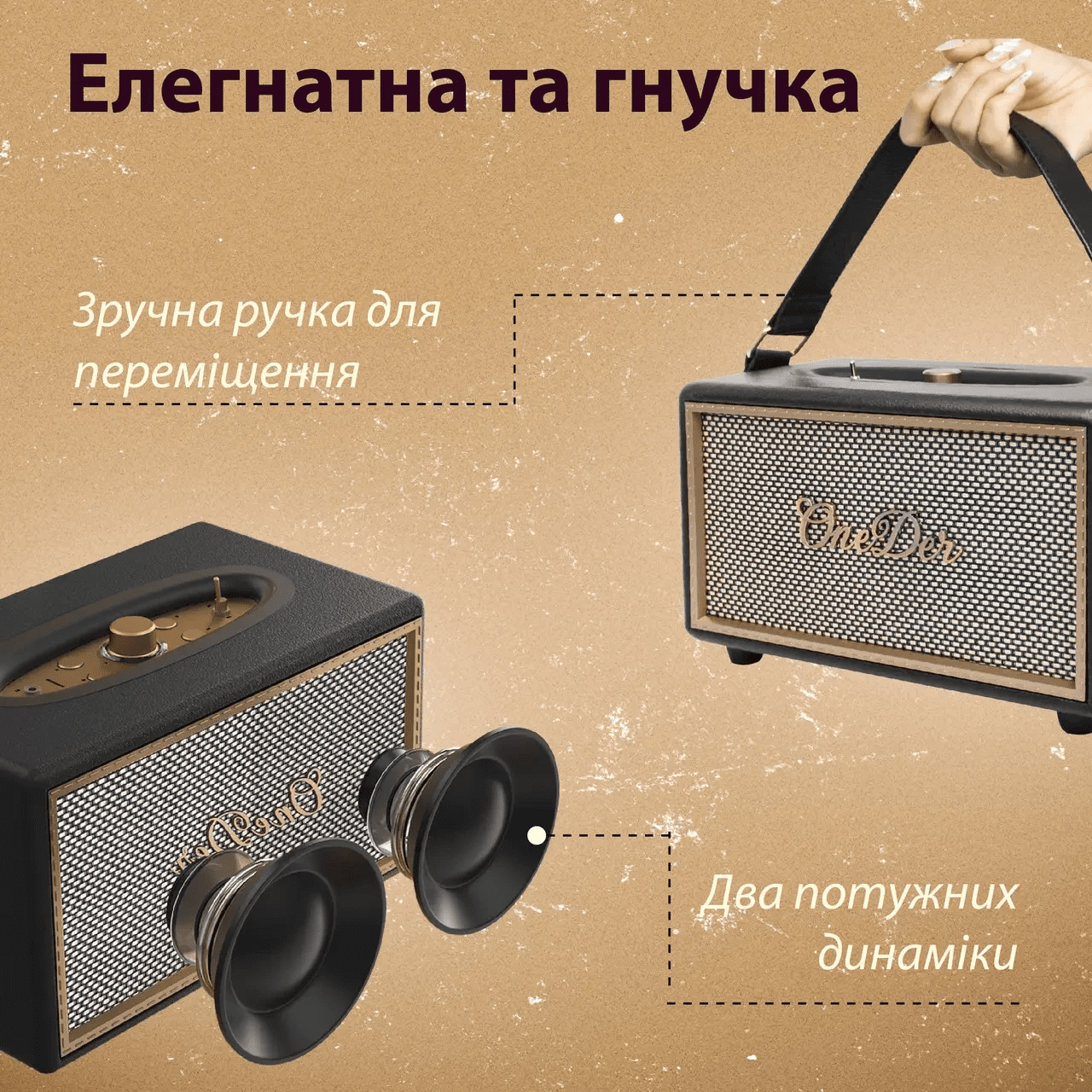 Міні колонка для телефона бездротова акустика портативна колонка з fm радіо Чорний_D6B_Milantium_6