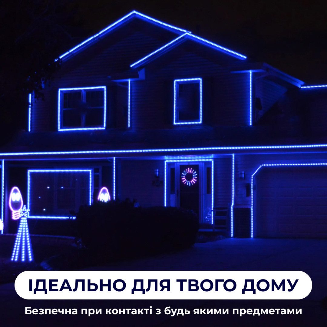 Гірлянда вулична стрічка світлодіодна Дюралайт 480 LED 16м морозостійка прозорий дріт DR20МBL_DR20МBL_Milantium_6