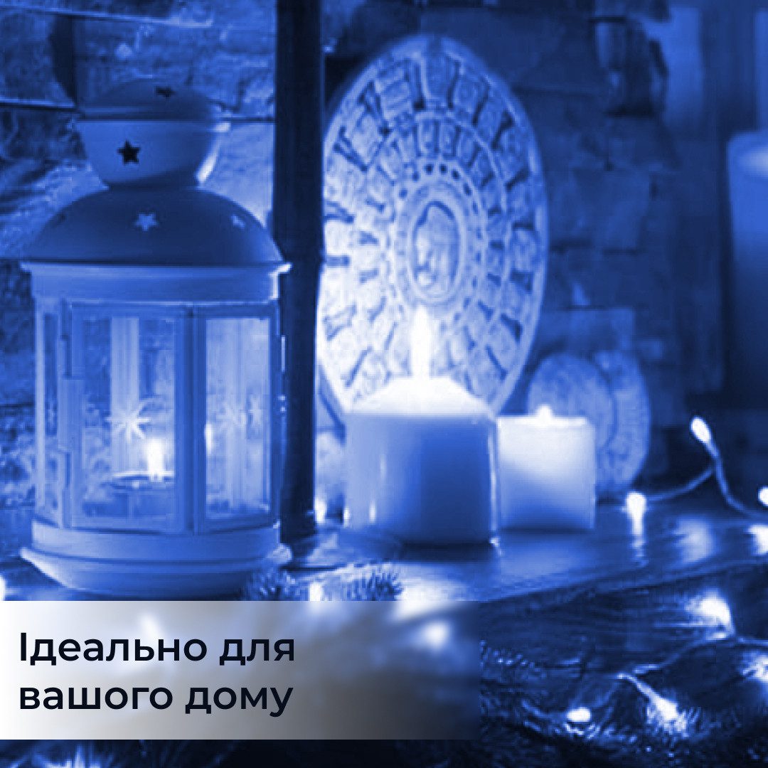 Гірлянда світлодіодна на батарейках GarlandoPro 100LED 10 метрів мідний дріт світлодіодна гірлянда Синій_1733028BL_Milantium_6