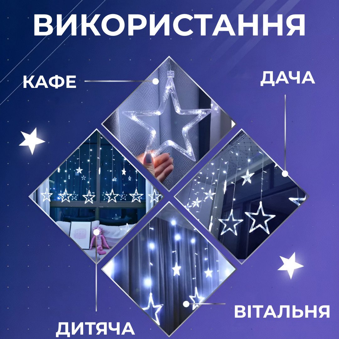 Гірлянда штора 3х0