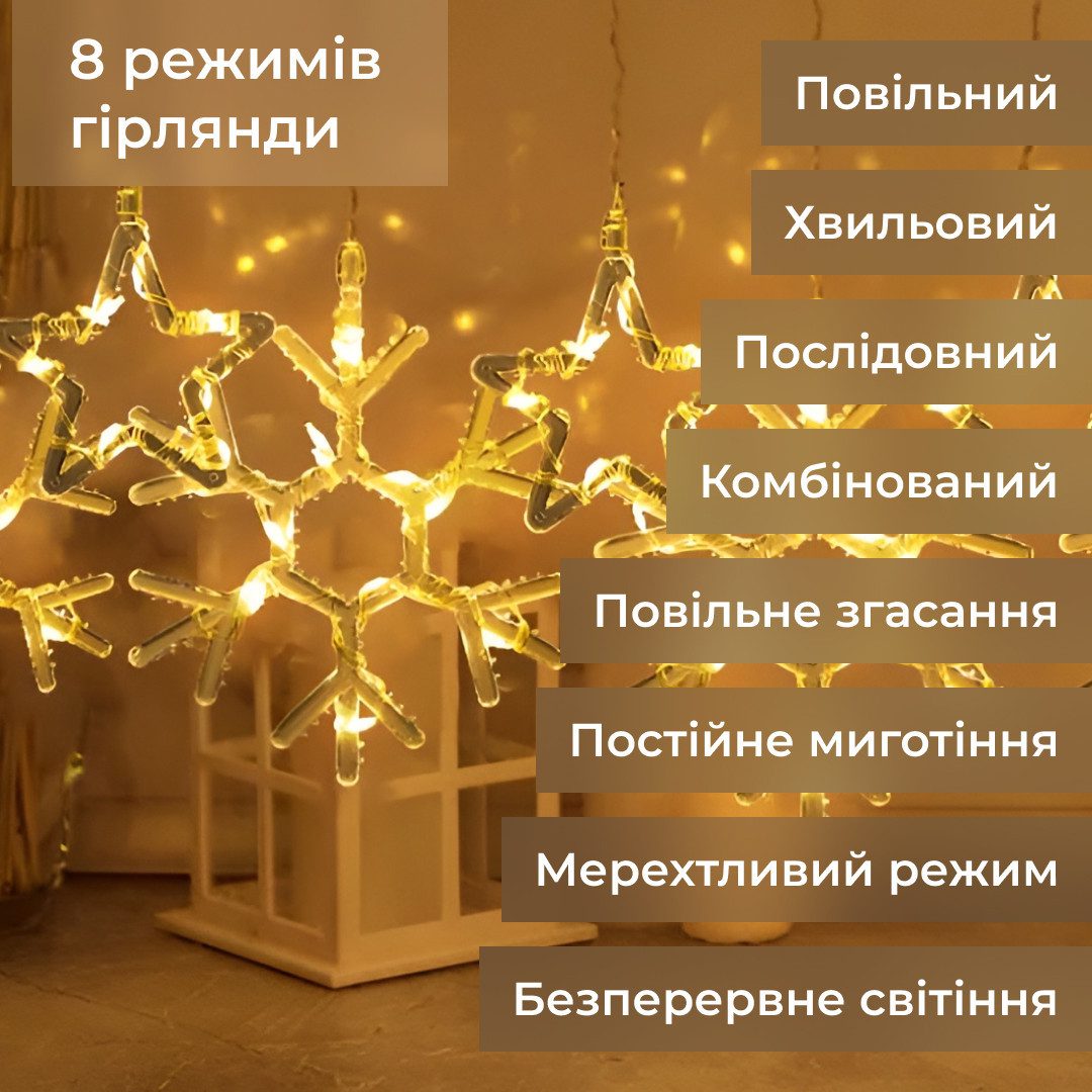 Гірлянда штора 3х0