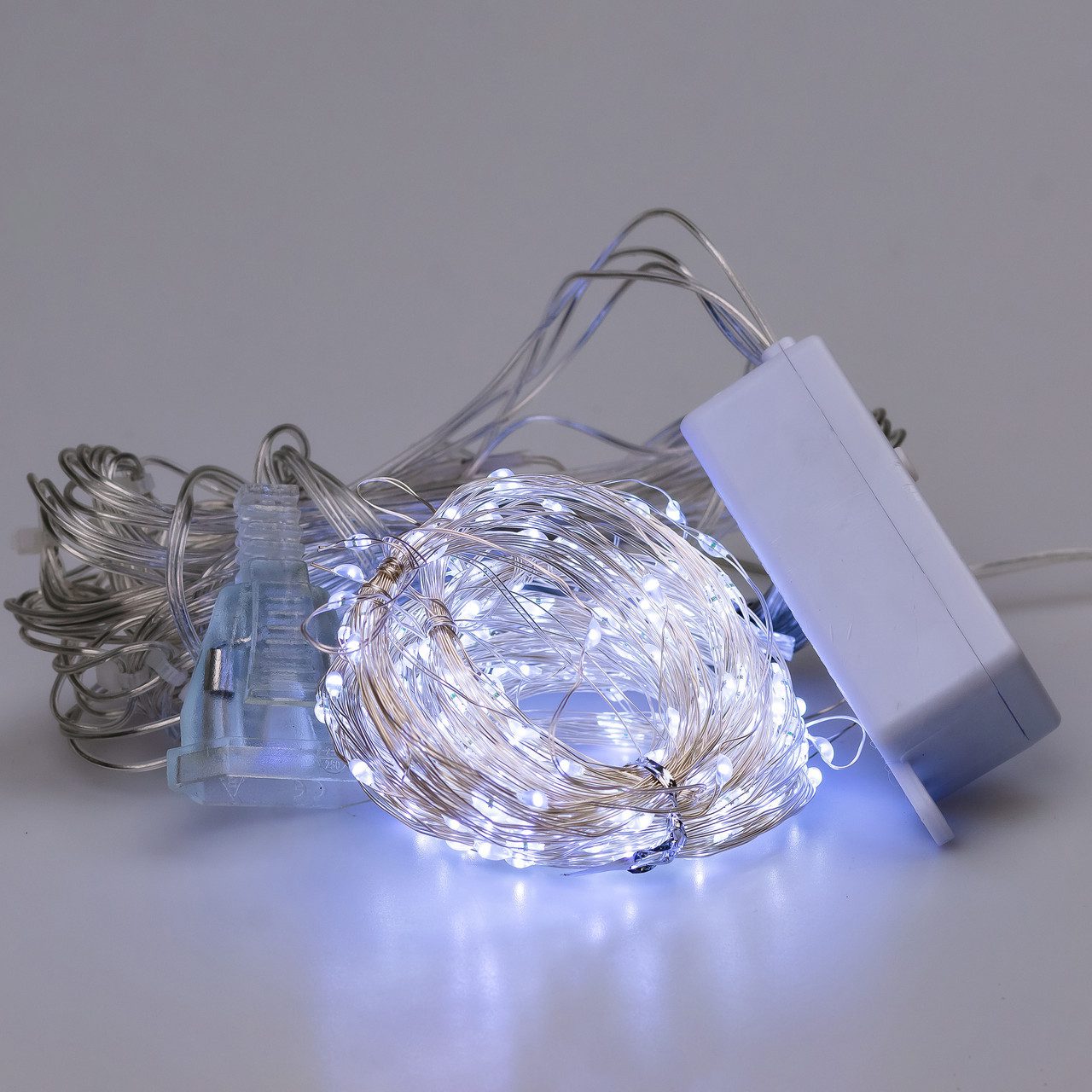 Гірлянда штора світлодіодна GarlandoPro 200LED Роса 3х3м 8 режимів 10 ниток гірлянда роса на ялинці Білий 173307W_173307W_Milantium_2