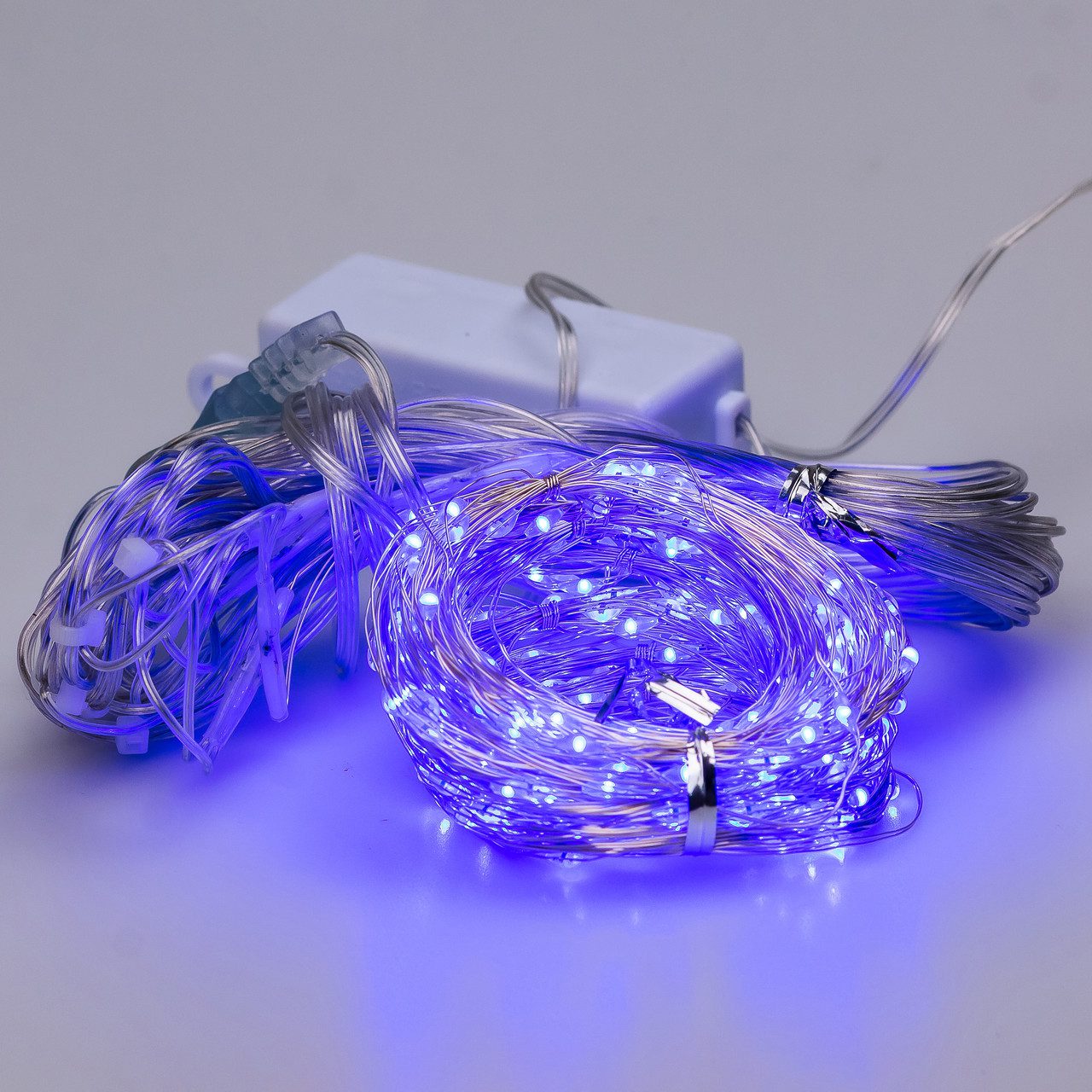 Гірлянда штора світлодіодна GarlandoPro 200LED Роса 3х3м 8 режимів 10 ниток гірлянда роса на ялинці Синій 173306BL_173306BL_Milantium_2