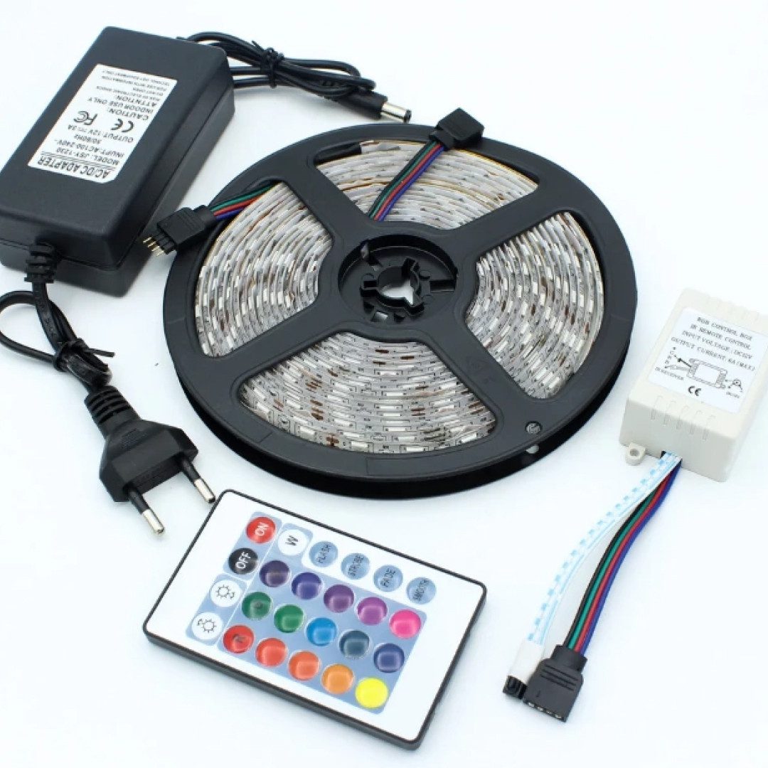 Стрічка світлодіодна з пультом GarlandoPro водостійка 300 LED 5m led лента 5050RGB_5050RGB_Milantium_2