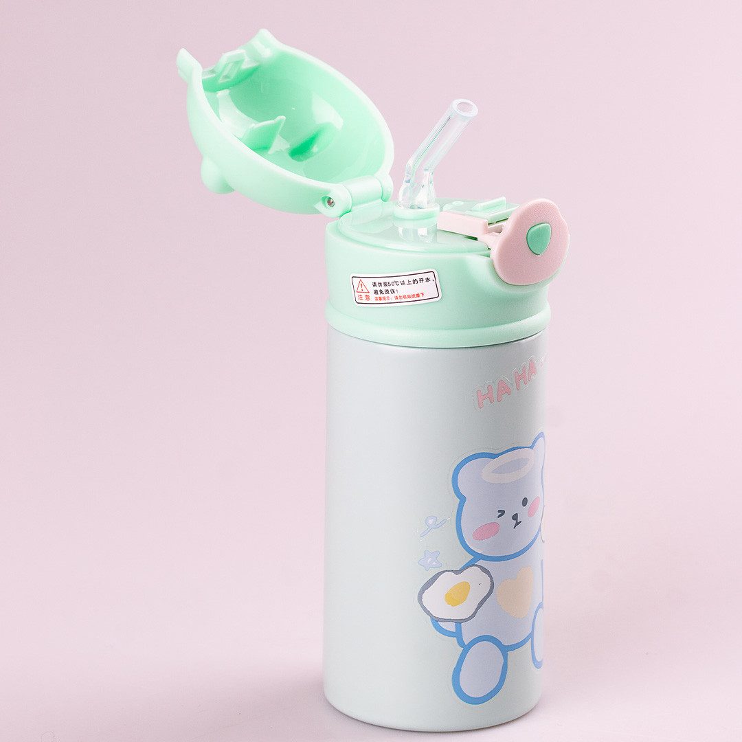 Термос дитячий Beizhiming Vacuum Cup 300ml термос із поїлкою термос із трубочкою для дітей М'ятний HP146M_HP146M_Milantium_3