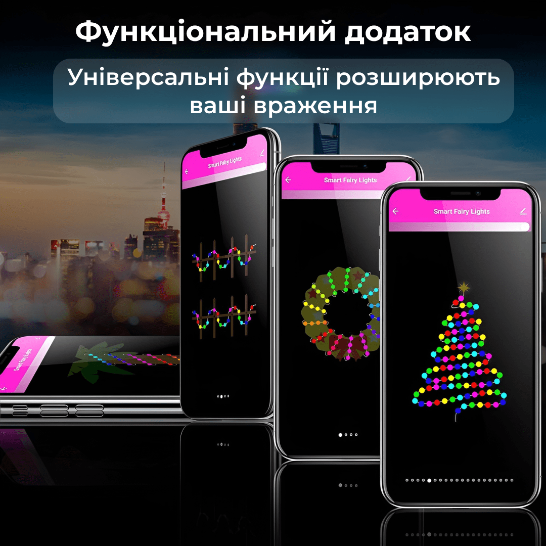 Розумна гірлянда GarlandoPro 1733043ML 250LED 2.5 метри смарт гірлянда роса_1733043ML_Milantium_5