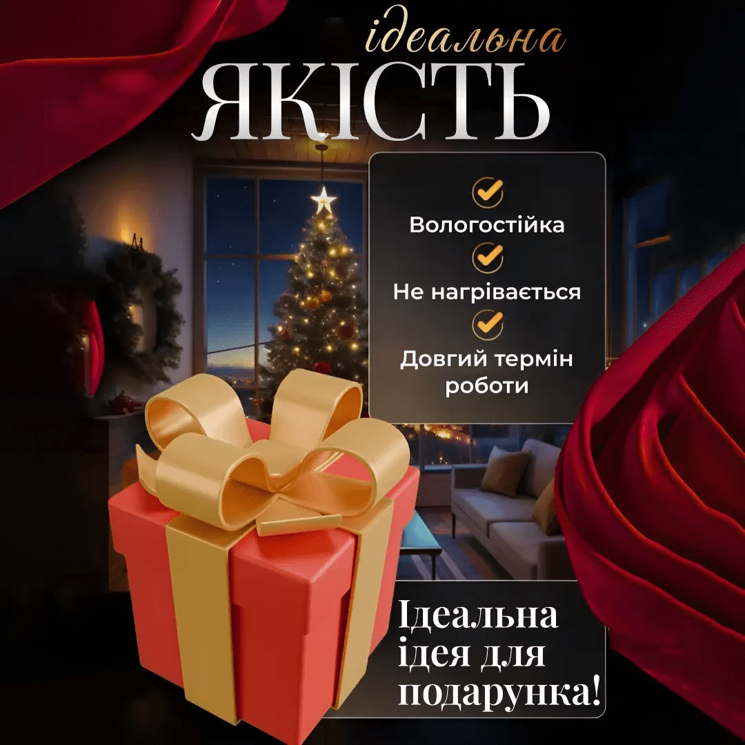 Електрична гірлянда Зірка штора 3 метри на вікно для фотозон синя WYF11BL_WYF11BL_Milantium_3