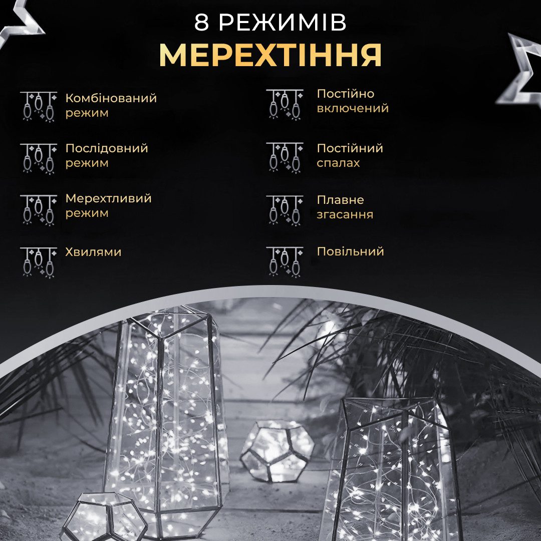 Гірлянда роса на пульті 100 метрів на 1000 led світлодіодів крапля на зеленому дроті біла 1000L100MGW_1000L100MGW_Milantium_5