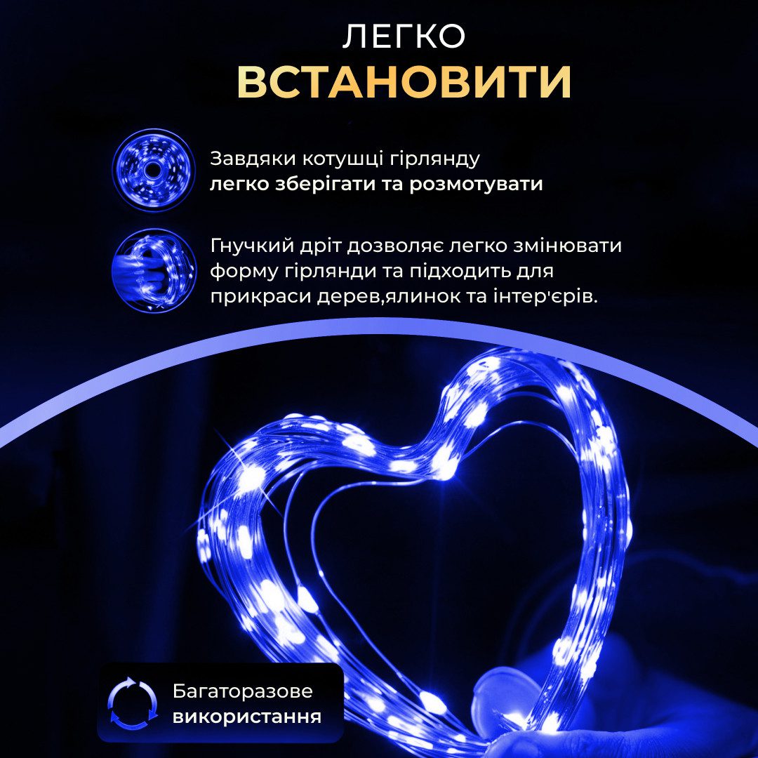 Гірлянда роса на пульті 100 метрів на 1000 led світлодіодів крапля на зеленому дроті синя 1000L100MGBL_1000L100MGBL_Milantium_3