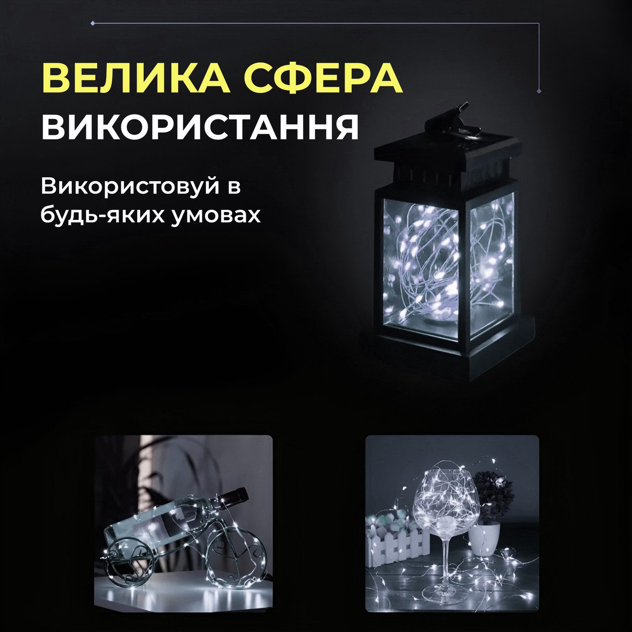Світлодіодна гірлянда Роса 3 метри на батарейках 30 led нитка на білому дроті біла 30L3MWW_30L3MWW_Milantium_3