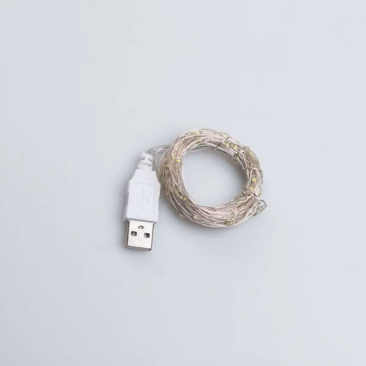 Гірлянда роса 10 метрів USB на 100 led світлодіодів крапля на білому дроті біла USB100L10MWW_USB100L10MWW_Milantium_7