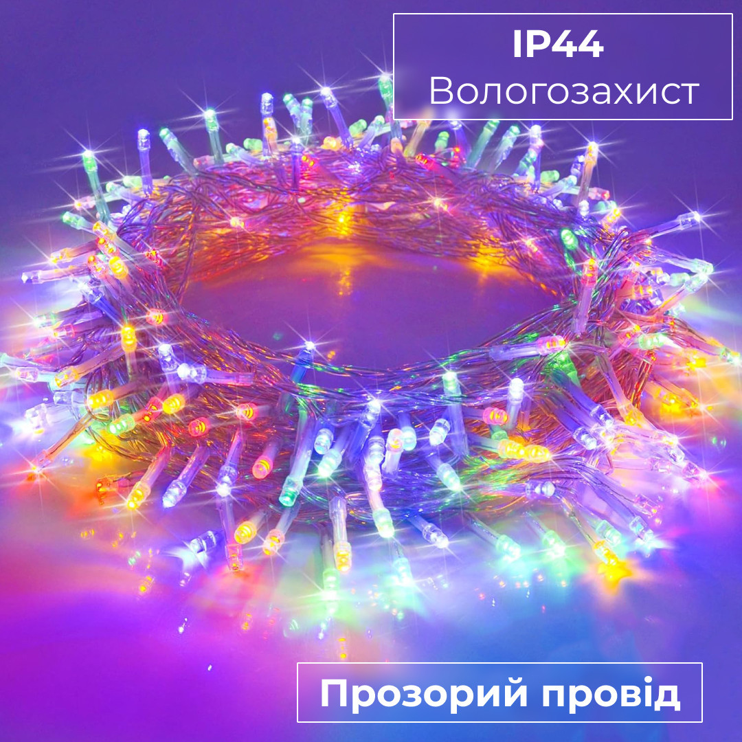 Гірлянда нитка світлодіодна GarlandoPro 171 LED 16м 8 режимов гірлянда новорічна W300LEDML_W300LEDML_Milantium_3