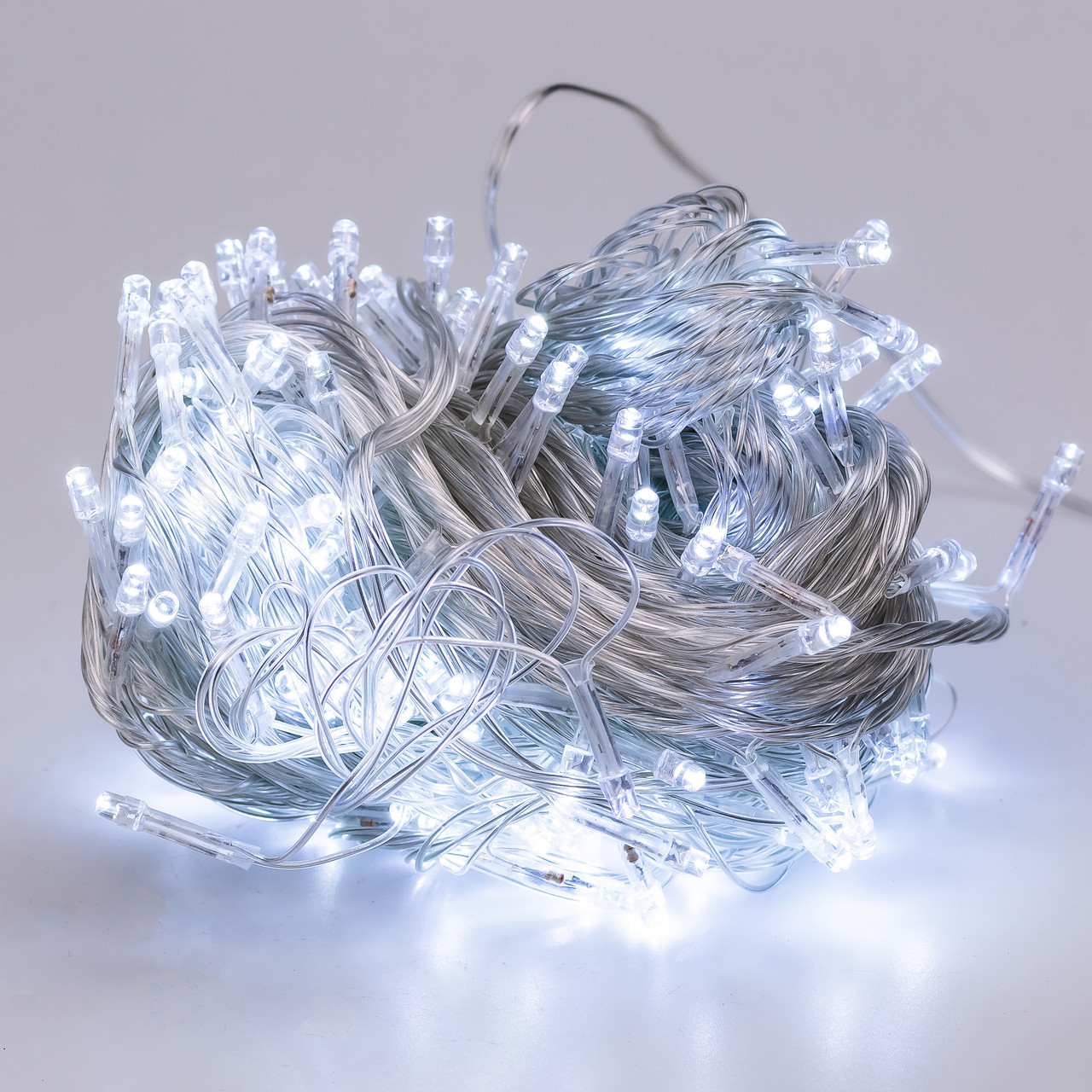 Гірлянда нитка 22м на 218 LED лампочок світлодіодна прозорий провід 8 режимів роботи Білий_W500LEDW_Milantium_7