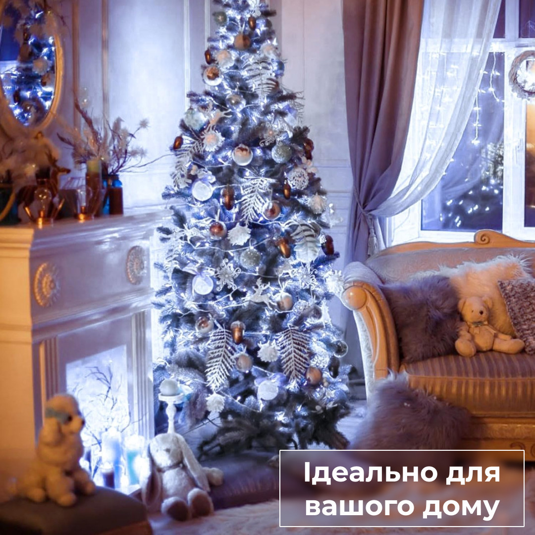 Гірлянда нитка світлодіодна GarlandoPro 50 LED 6м 8 режимов гірлянда новорічна Білий W100LEDW_W100LEDW_Milantium_6