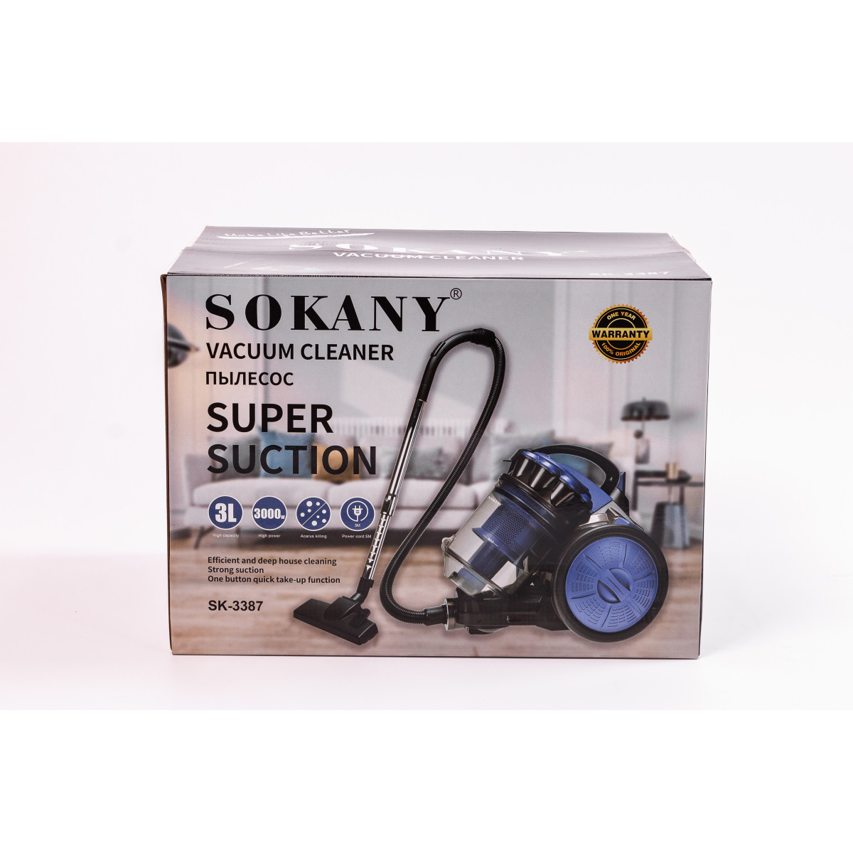 Пилосос Sokany SK-3387циклонний колбовий 3000 Вт_SK-3387_Milantium_6