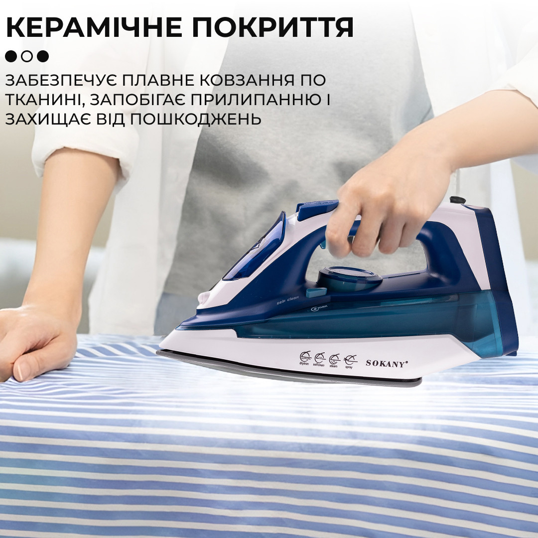 Праска парова Sokany SL-2055A 2-in-1 Синій_SL2055AWBL_Milantium_3