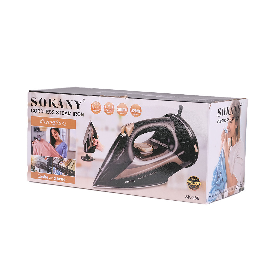 Праска Sokany SK-286 2600W парова чорний_SK286B_Milantium_7