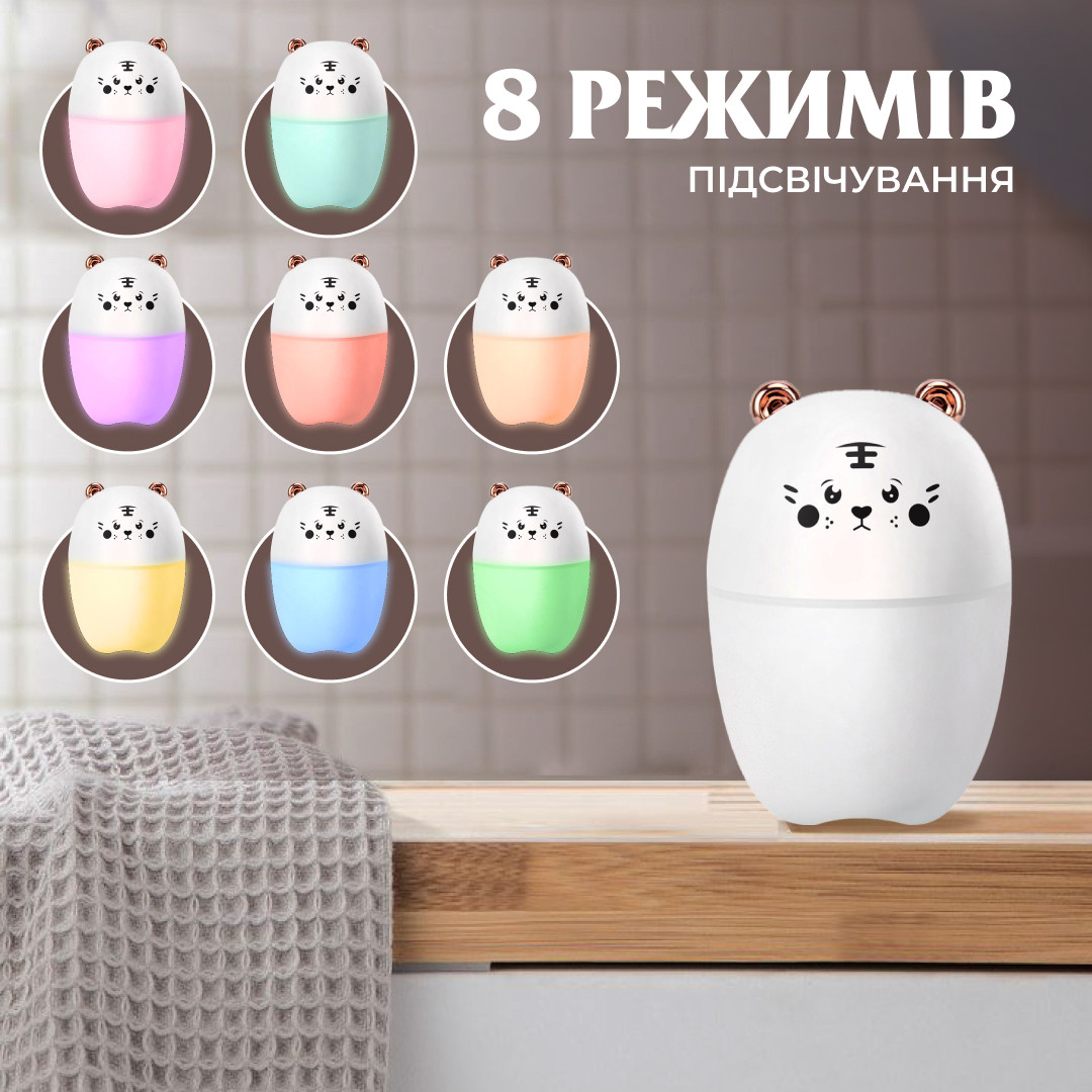 Зволожувач повітря Bear 220ml для дитячої кімнати білий_HPBH17201W_Milantium_6