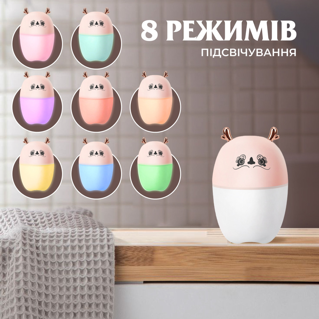 Зволожувач повітря Оленятко 220ml Рожевий_HPBH17202P_Milantium_6