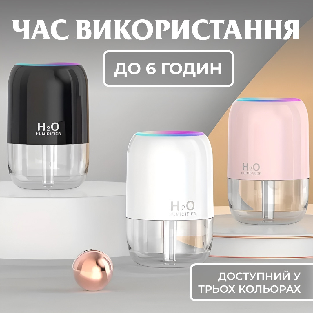 Зволожувач повітря аромадифузор 200 мл Чорний_HPBH16991B_Milantium_6