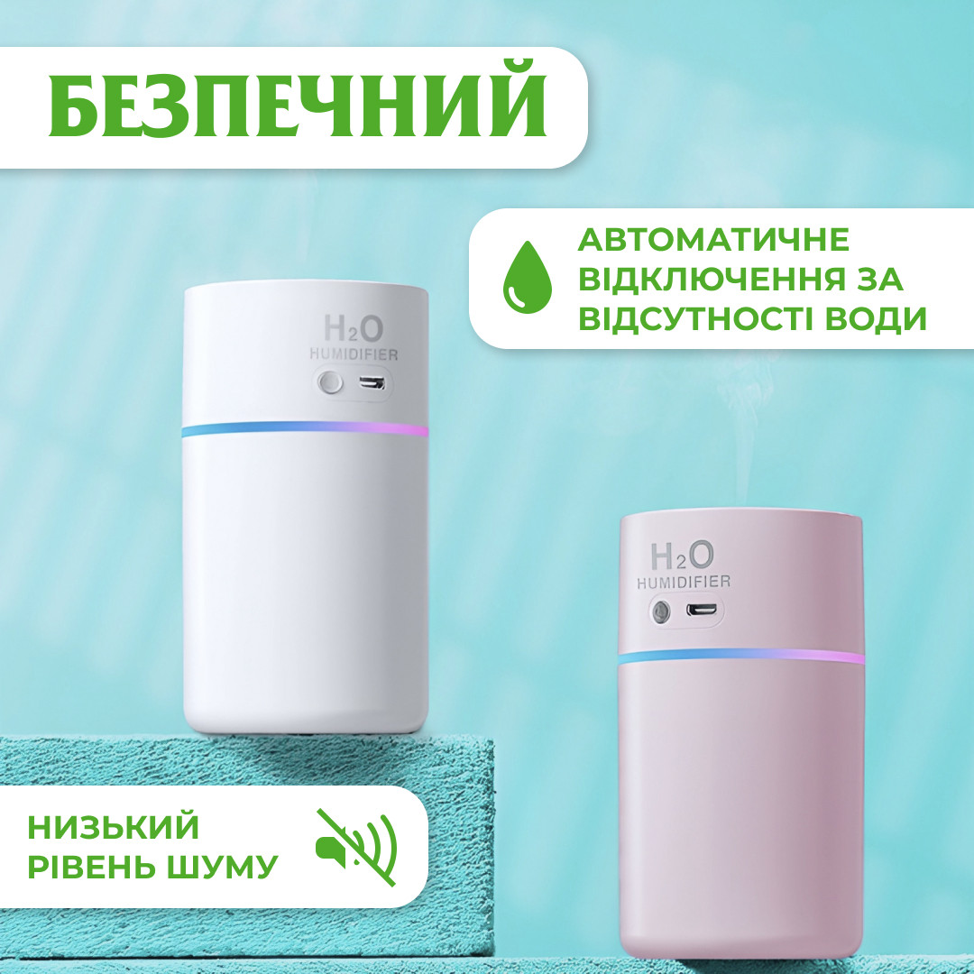 Зволожувач повітря з підсвічуванням Lemon 500 мл Білий_HPBH16986W_Milantium_2