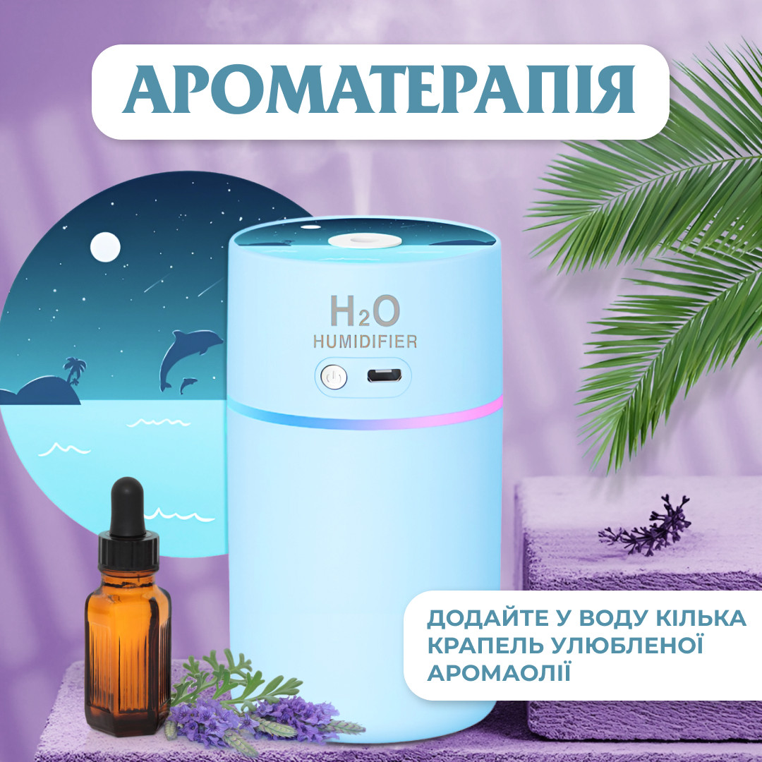 Зволожувач повітря з підсвічуванням Lemon 500 мл Блакитний_HPBH16986BL_Milantium_6