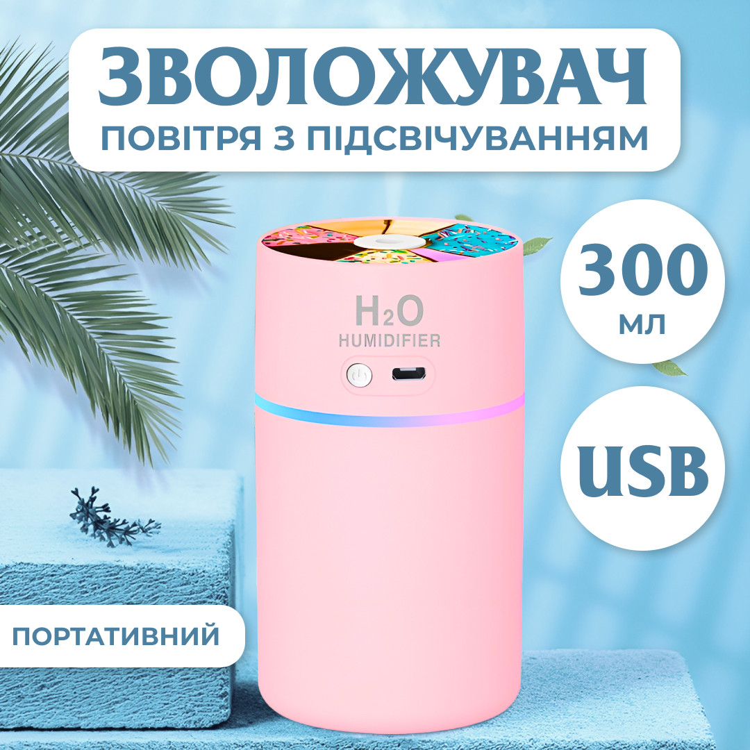 Зволожувач повітря з підсвічуванням Lemon 500 мл Рожевий_HPBH16986P_Milantium_1