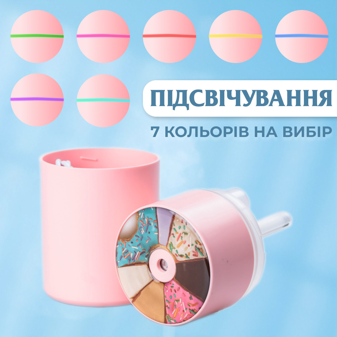 Зволожувач повітря з підсвічуванням Lemon 500 мл Рожевий_HPBH16986P_Milantium_2