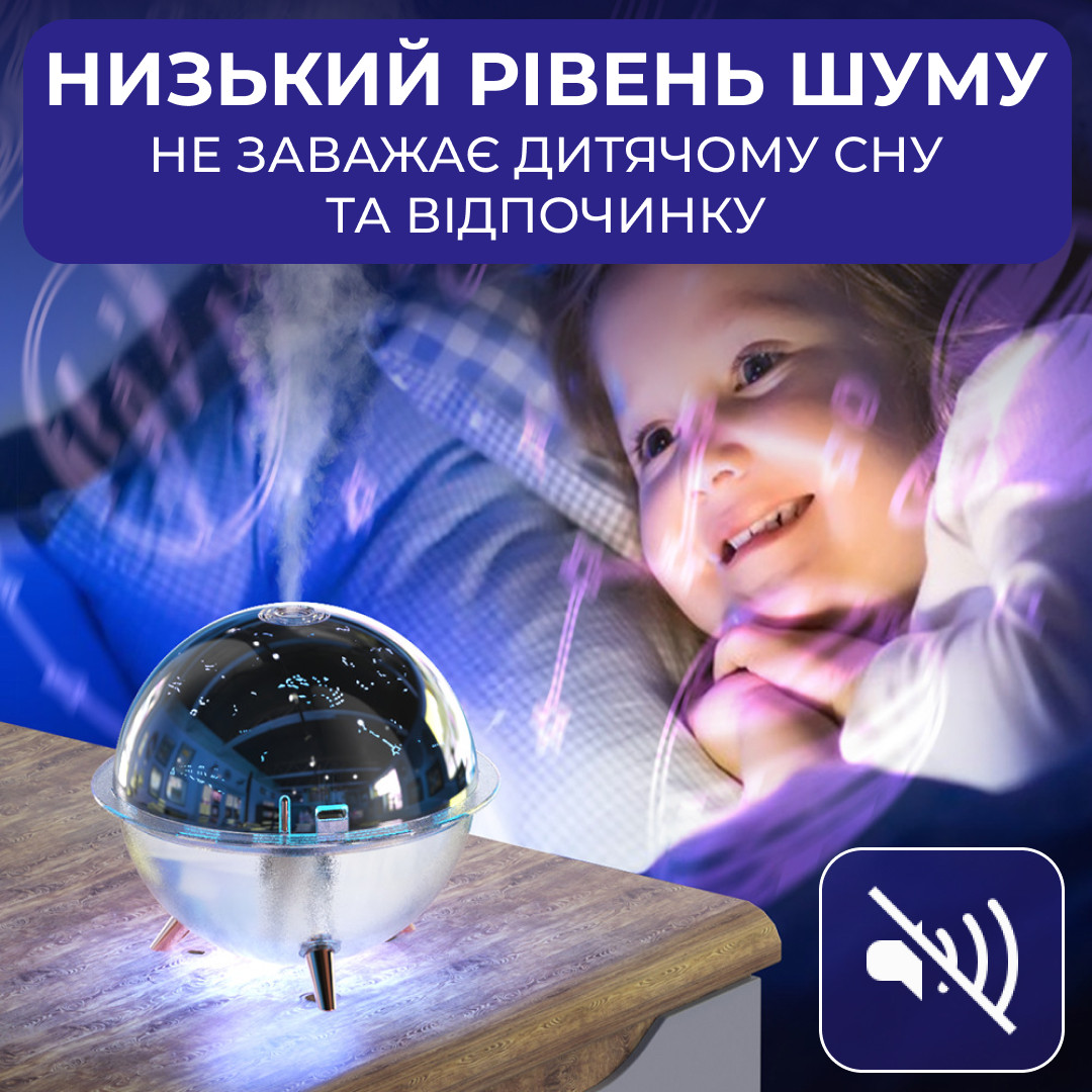 Зволожувач повітря-нічник із проекцією 260 мл