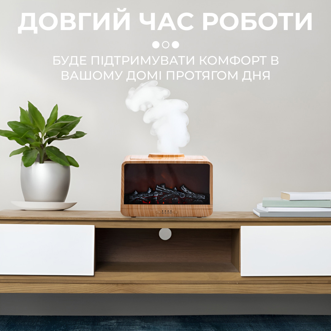 Зволожувач повітря Камін 300 мл Коричневий_HPLN001BR_Milantium_5