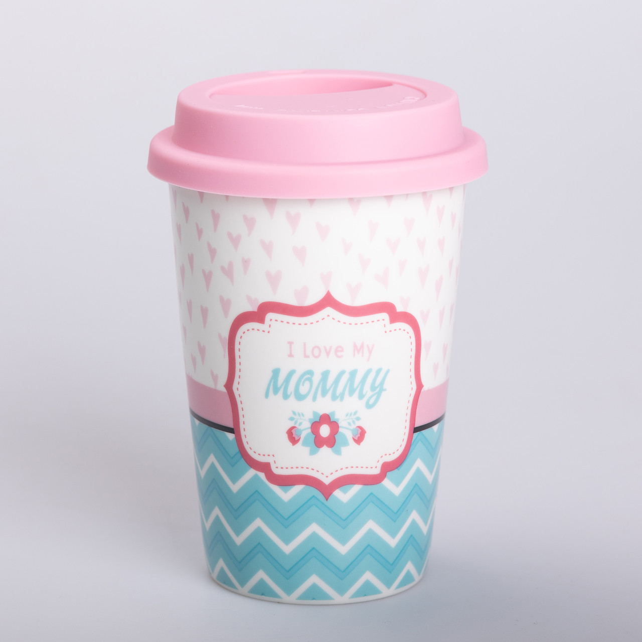Склянка керамічна 420 (мл) із силіконовою кришкою I love my mommy_RX-N240288LM_Milantium_1