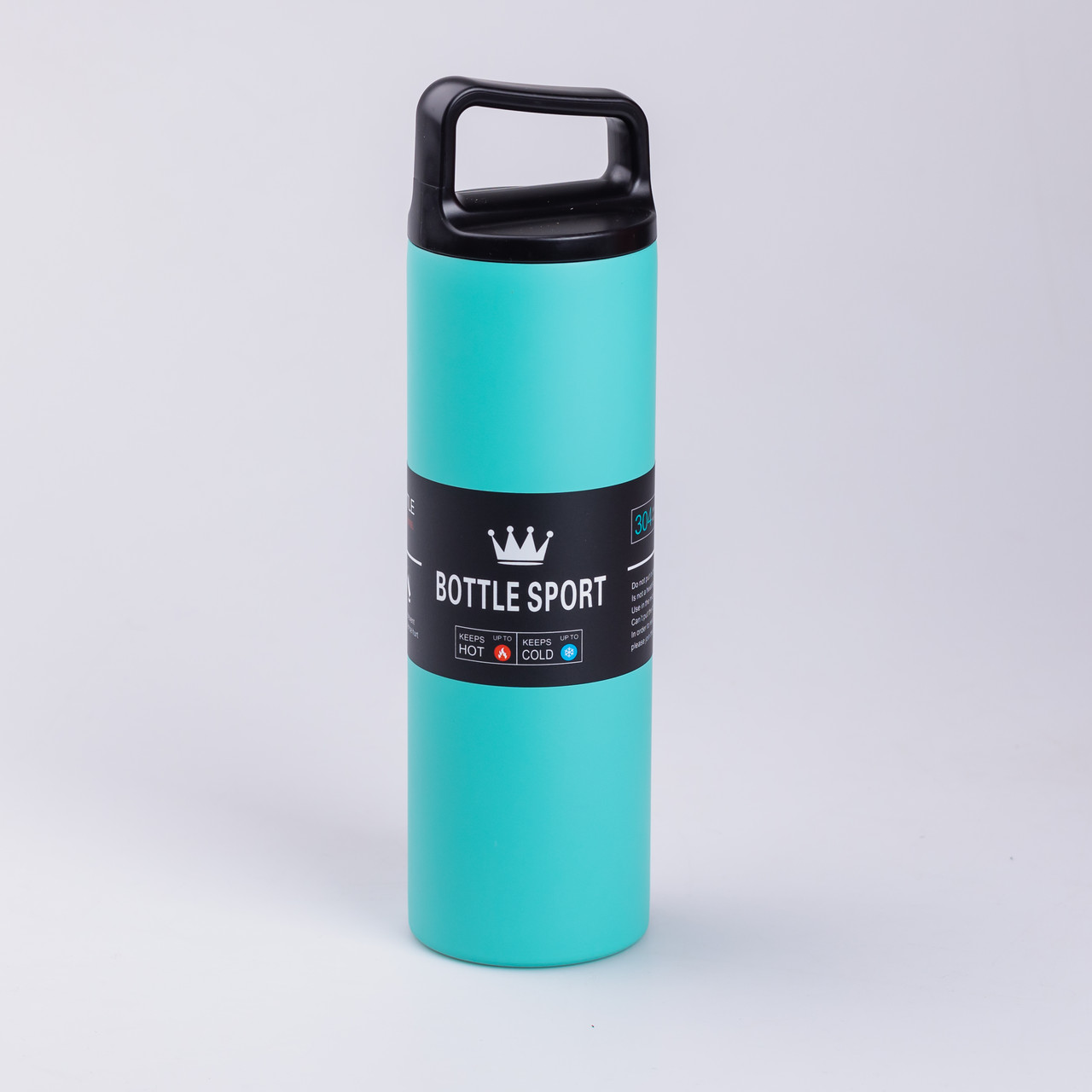 Термос металевий 500 мл з нержавіючої сталі Bottle Sport з ручкою м'ятний_HPGM5009M_Milantium_1