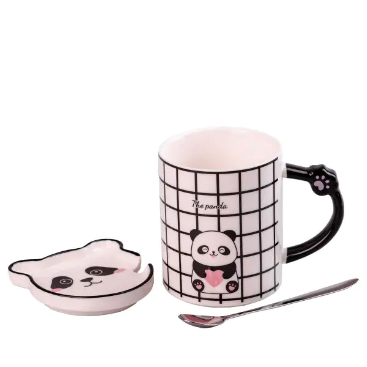 Чашка порцелянова The Panda 350мл з блюдцем та ложкою HPCY8369C_HPCY8369C_Milantium_2