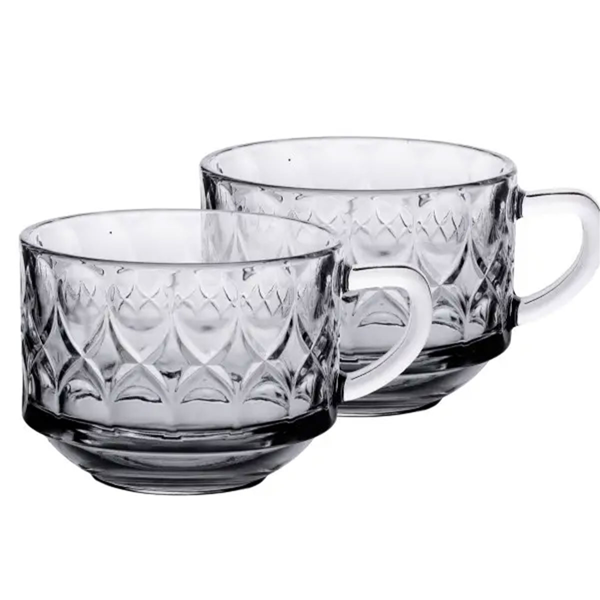 Набір чашок зі скла 6 шт прозорі скляні кружки 270 мл HP-YH-67 – купити в Україні недорого