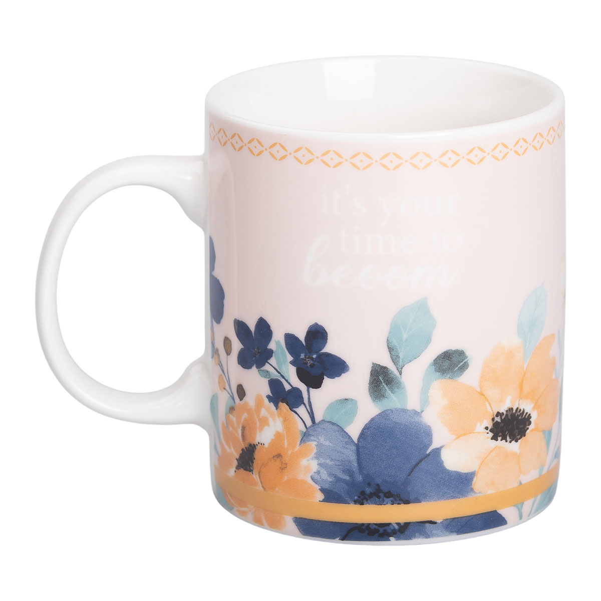 Кружка керамічна з квітковим принтом 400 (мл) для чаю та кави RX-N240139CR_RX-N240139CR_Milantium_1