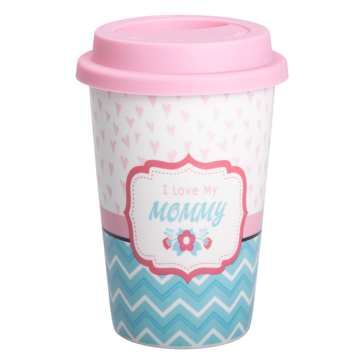 Склянка керамічна 420 (мл) із силіконовою кришкою I love my mommy RX-N240288LM_RX-N240288LM_Milantium_1