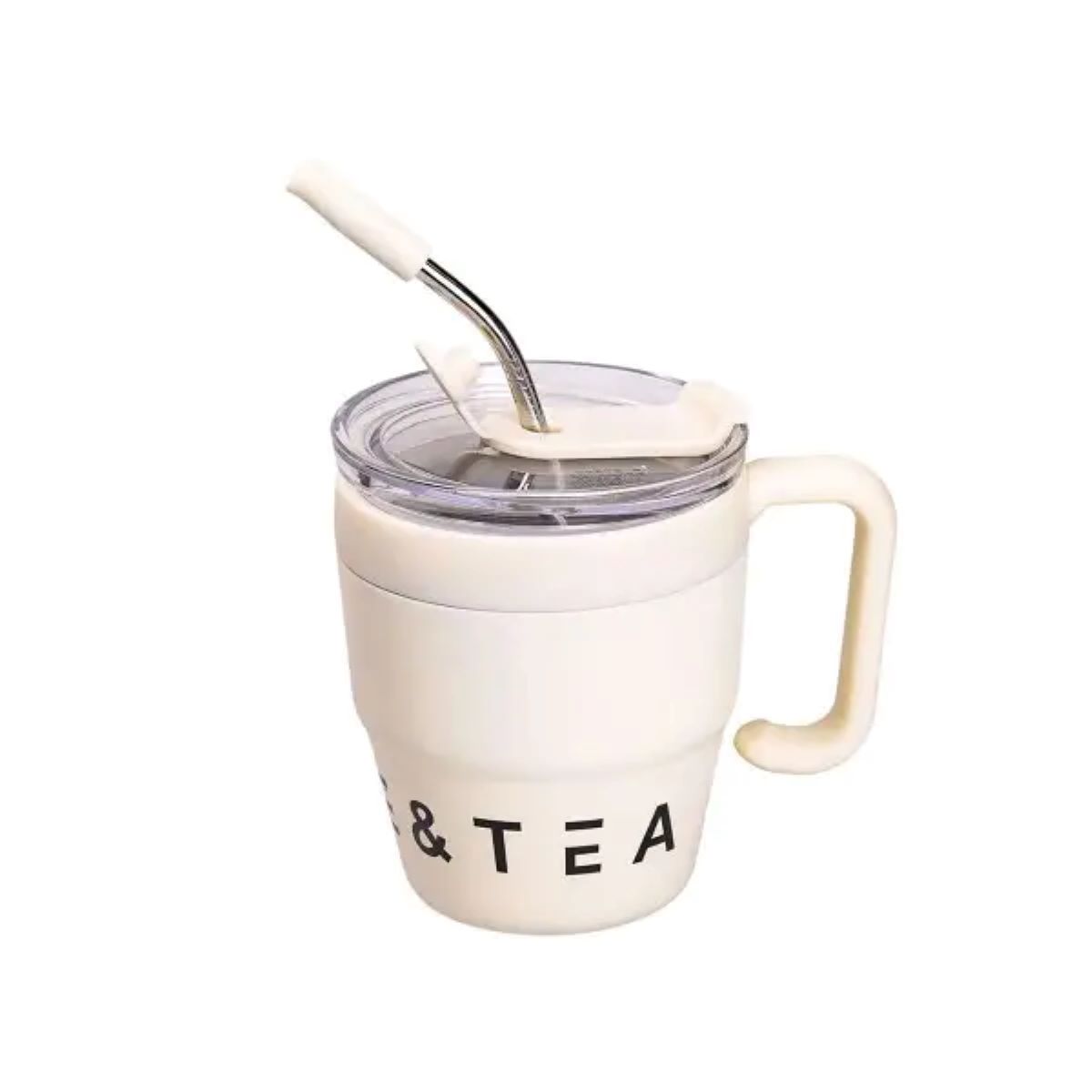 Термочашка Coffee & Tea з трубочкою бежева HP-14-23BE – купити в Україні недорого