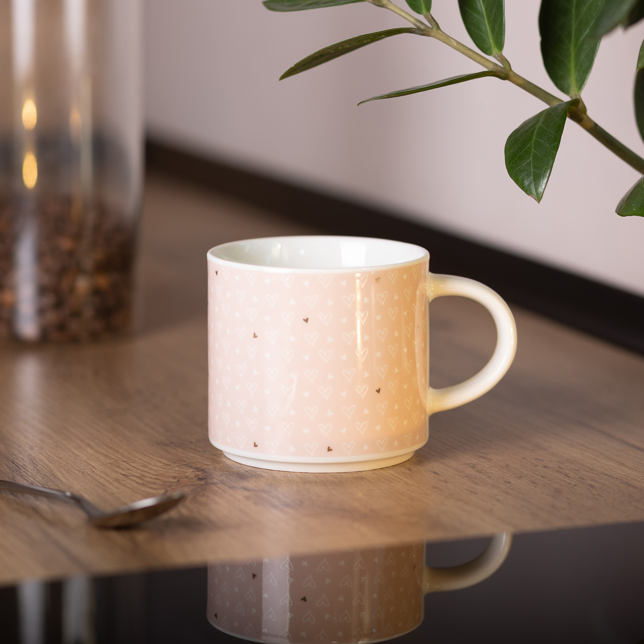 Кружка порцелянова 350 (мл) для кави та чаю Рожева RX-N240126P_RX-N240126P_Milantium_4