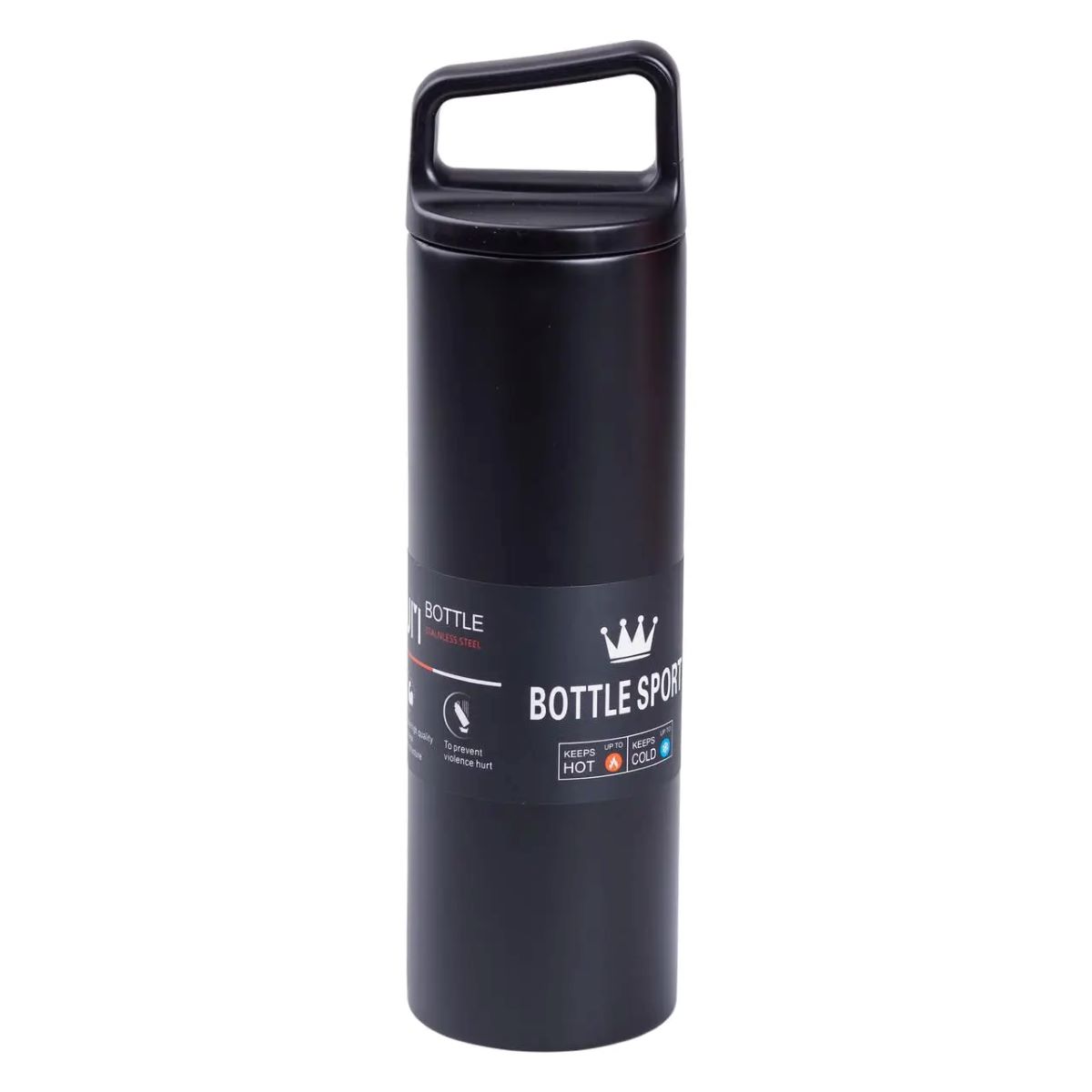 Термос металевий 500 мл Bottle Sport з вакуумною ізоляцією  чорний HPGM5009B – купити в Україні недорого