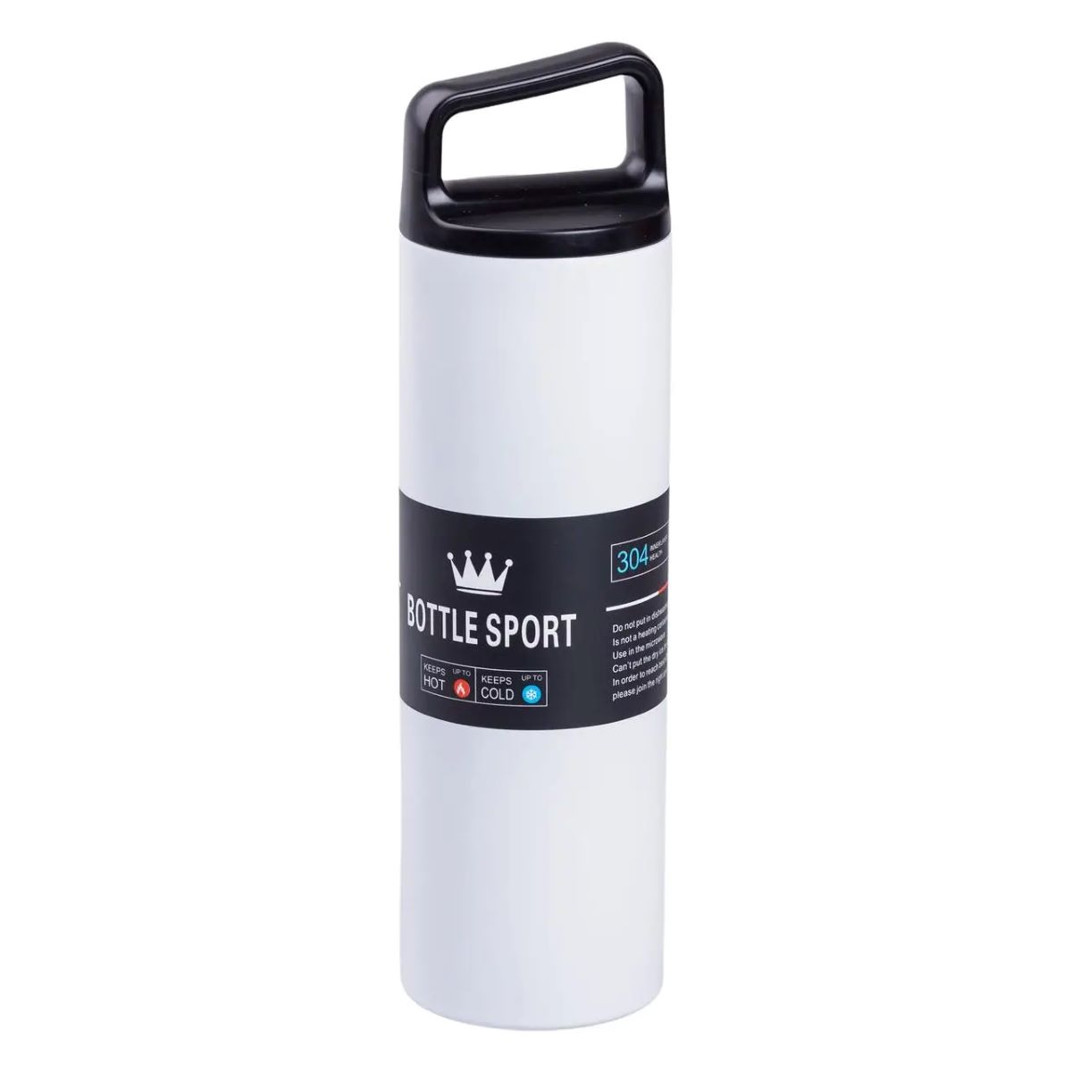 Термос металевий 500 мл Bottle Sport з вакуумною ізоляцією білий HPGM5009W – купити в Україні недорого