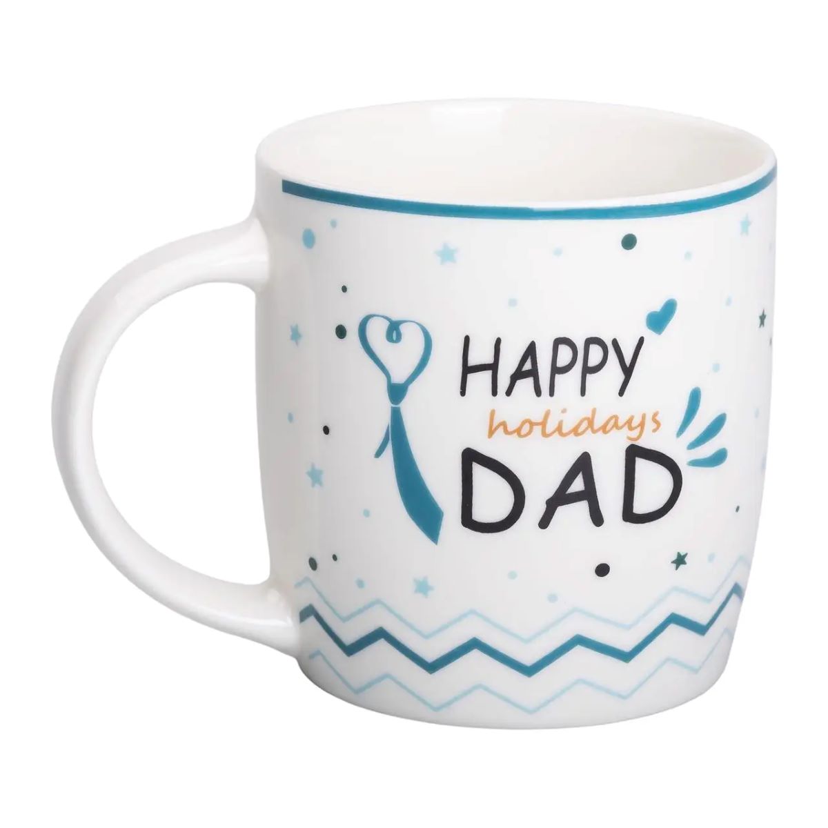 Кружка порцелянова з написами 450 (мл) Happy holidays dad RX-N240278HD – купити в Україні недорого
