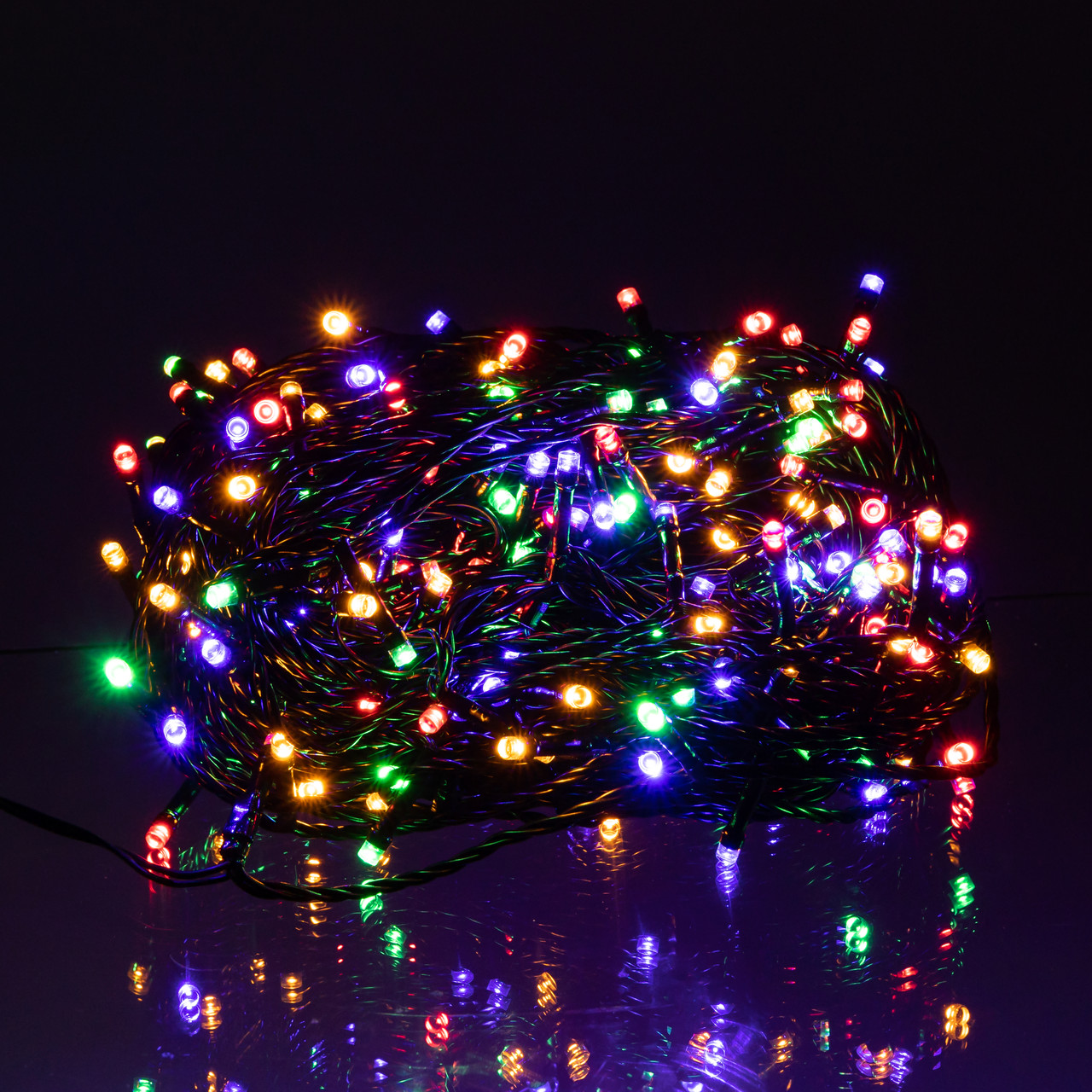 Гірлянда Нитка вулична 30 (м) 300 LED чорний провід Мультиколор CF300L30MBML_CF300L30MBML_Milantium_2