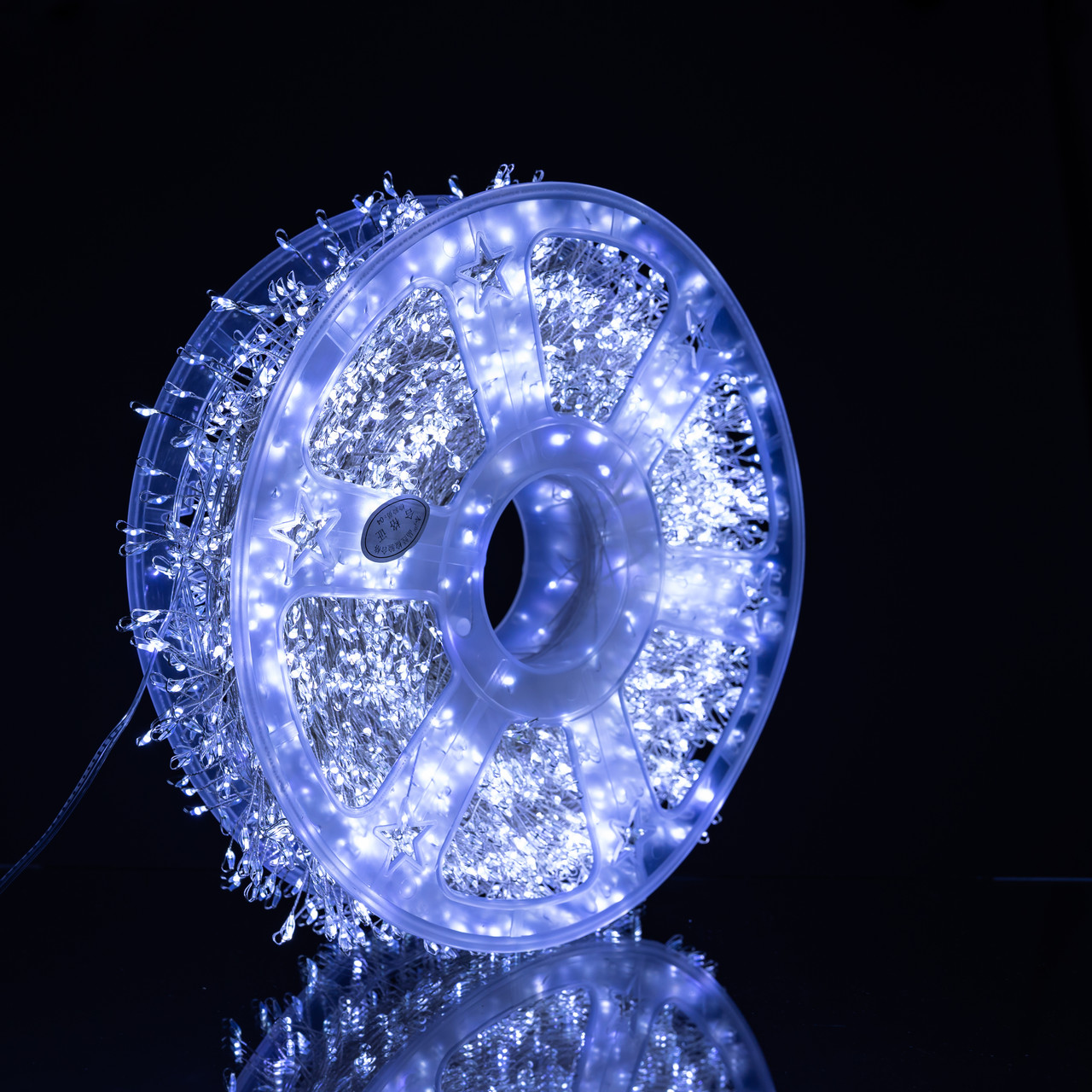 Новорічна гірлянда кімнатна роса Хвойна лапа 50 м 1500 LED зелений провід Біле сяйво D1500L50MGW_D1500L50MGW_Milantium_5