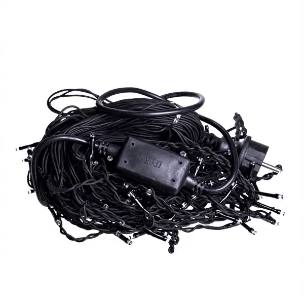 Вулична гірлянда бахрома 12 м 200 led чорний провід Синій 12MBBL_12MBBL_Milantium_4
