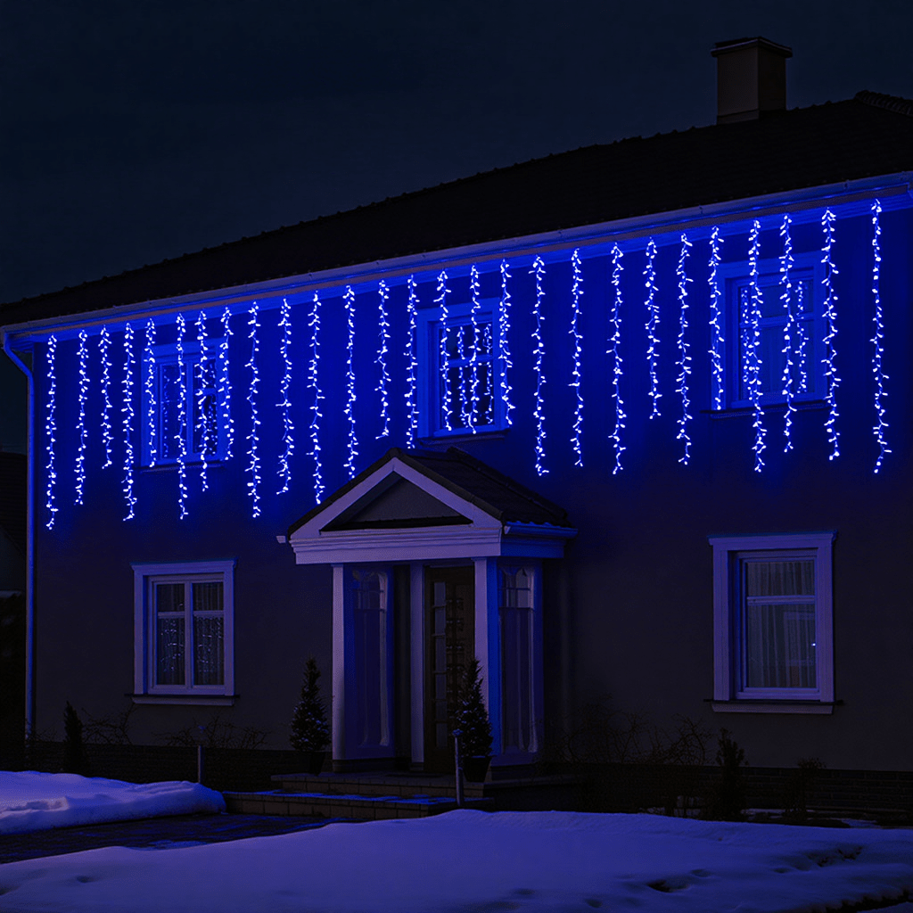 Вулична гірлянда Бахрома 36 м 600 LED білий провід Синій 36MWBL_36MWBL_Milantium_3