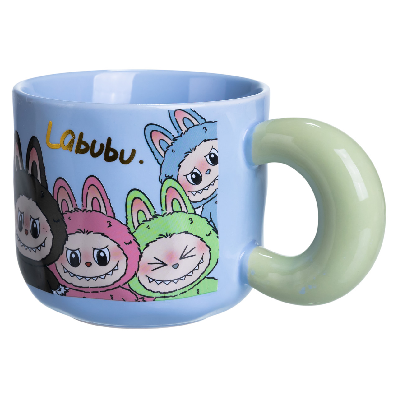 Чашка порцелянова Labubu 400 (мл) подарункова кружка прикольна чашка для дітей на подарунок FM-22D_FM-22D_Milantium_4