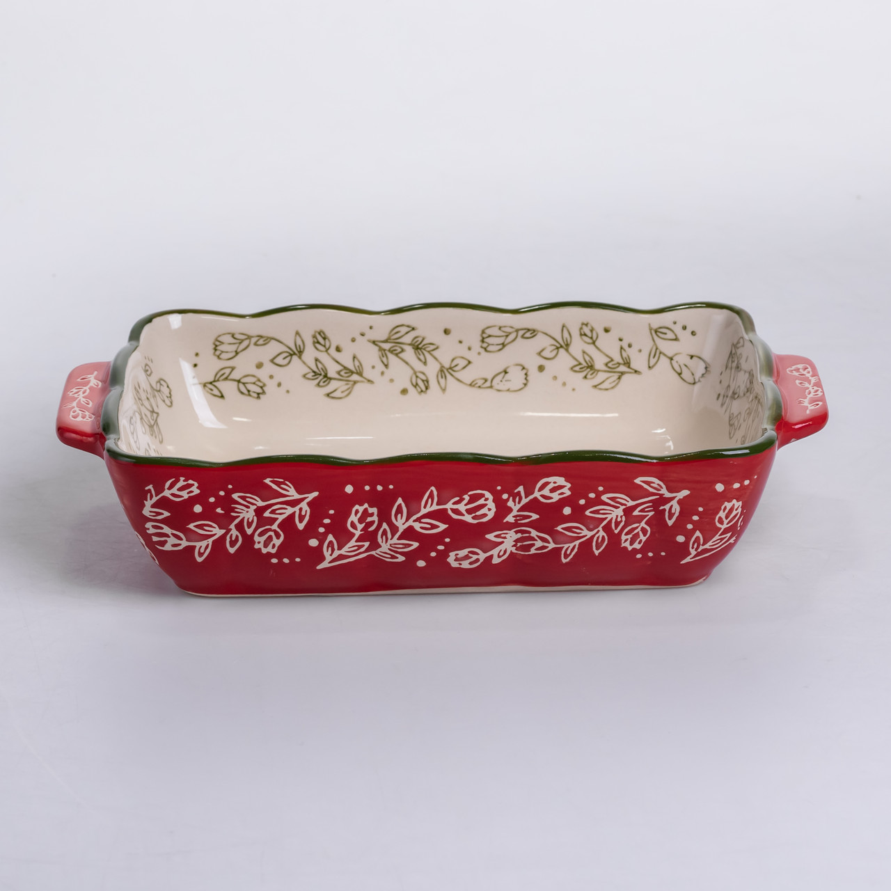 Форма для випікання Vintage 23×14×5 (см) прямокутна форма для випікання в духовці з ручками Червона HM05-09 – купити в Україні недорого