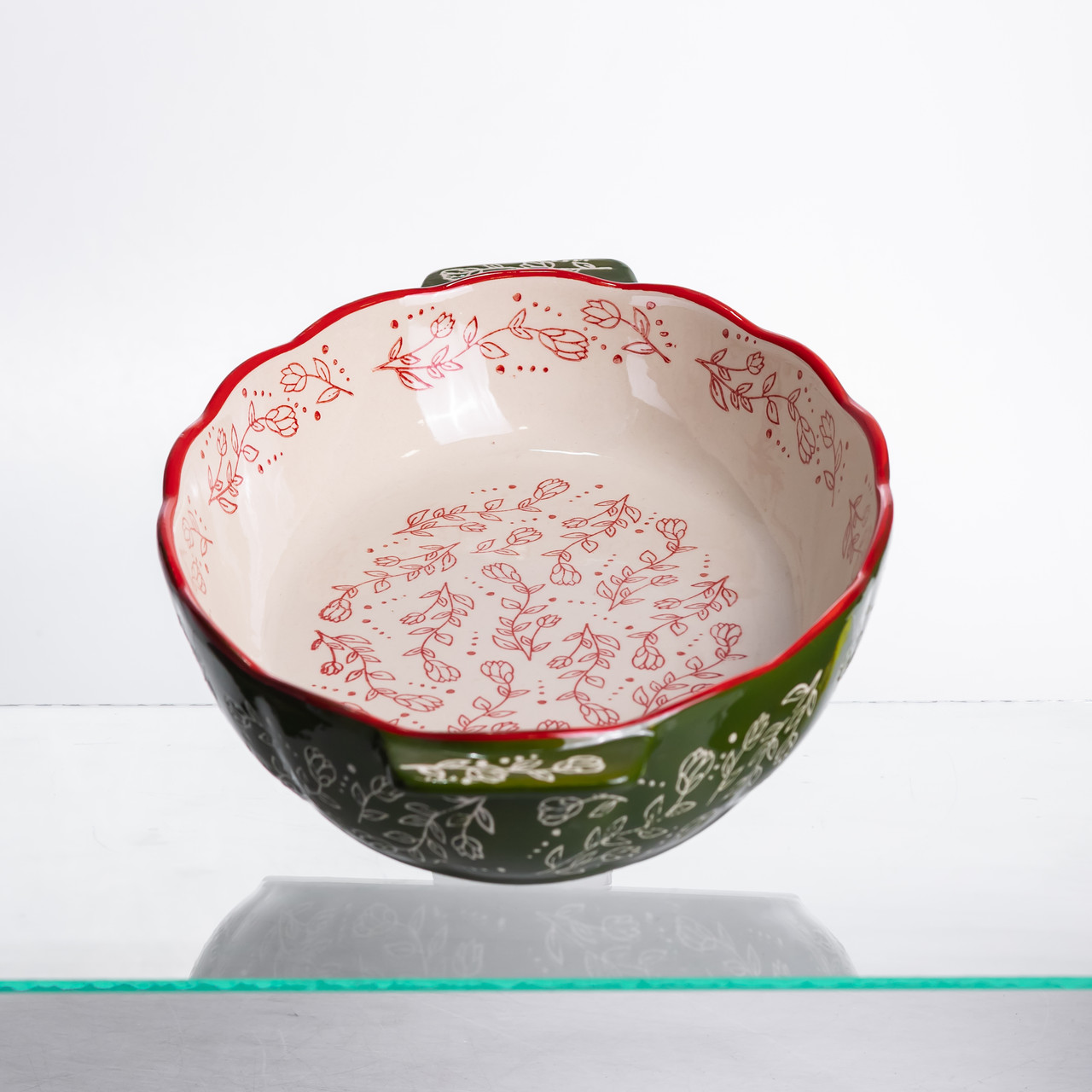 Форма для запікання Vintage 35×22×5 (см) овальна з ручками Зелена HM05-03_HM05-03_Milantium_6