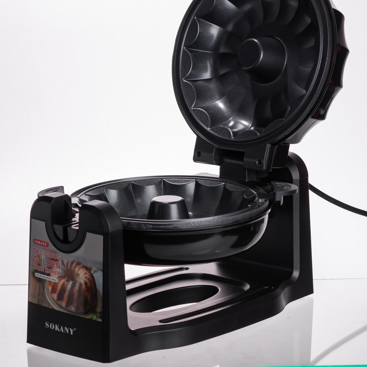 Кексниця електрична 1800 Вт з антипригарним покриттям 37×17×18 (см) Чорна SK-BBQ-837_SK-BBQ-837_Milantium_6